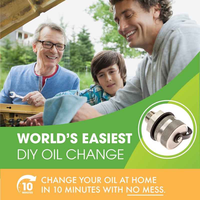 ValvoMax Oil Drain Valve - Quick Twist Oil Drain Plug for DIY Oil Changes At Home in 10 Minutes - No Tools, No Mess, No Cleanup - 1/2-20 Thread Size - Made in USA - Image 2